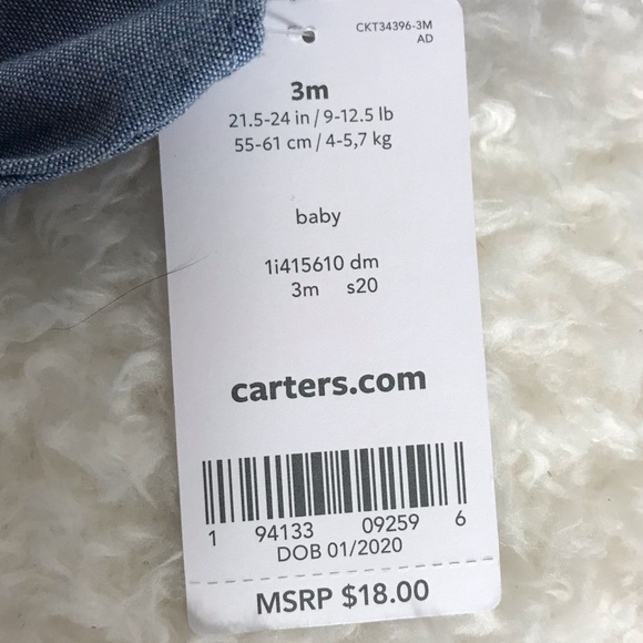 NWT Carter's Romper - Heart Pattern - Picture 4 of 8